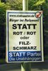 Statt Rot/Rot oder Filz-Schwarz